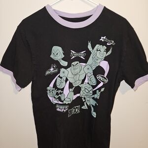 Graphic Tee with Cartoon Characters